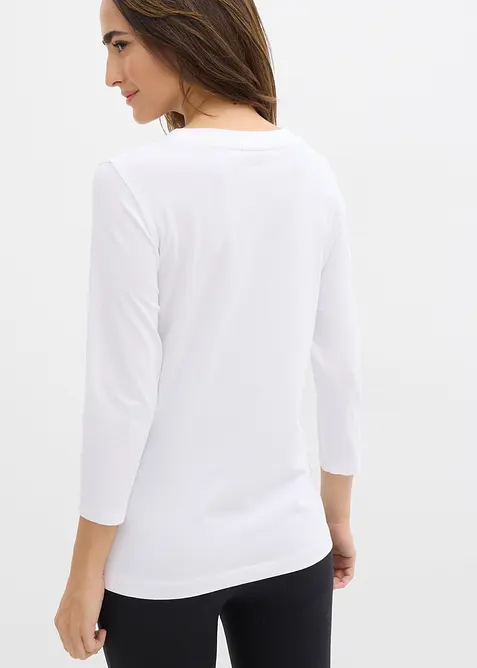 Tričko s 3/4 rukávem, s čistou organickou bavlnou, bonprix