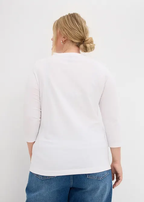 Tričko s 3/4 rukávem, s čistou organickou bavlnou, bonprix