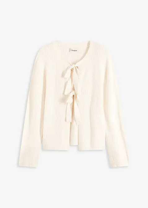 Pletený kabátek z bavlněné směsi, bonprix