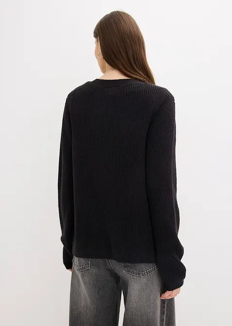 Pletený kabátek z bavlněné směsi, bonprix