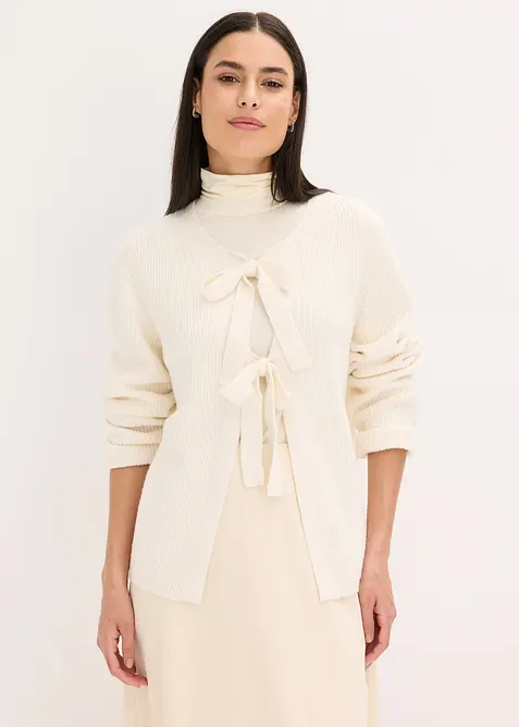 Pletený kabátek z bavlněné směsi, bonprix