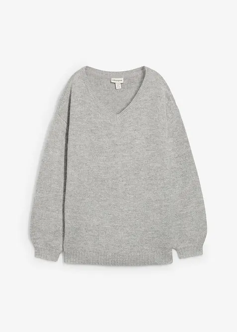 Měkk&yacute; svetr z jemn&eacute; pleteniny, s balonov&yacute;mi ruk&aacute;vy, bonprix