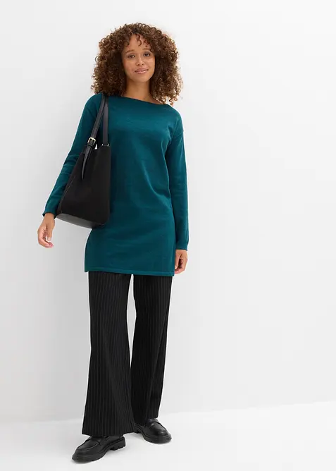 Dlouhý svetr s recyklovanou bavlnou, bonprix