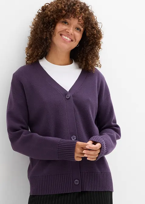 Kabátek z jemné žebrované pleteniny Milano, bonprix