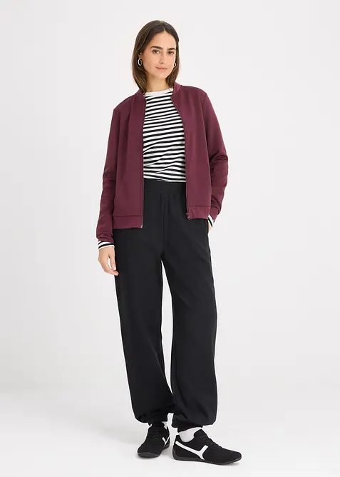 Joggingové kalhoty s vysokým pasem, bonprix