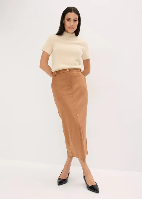 Pouzdrová sukně z imitace velurové kůže, bonprix