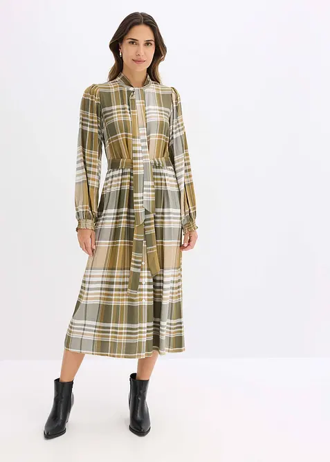 Midi šaty s vázačkou, bonprix