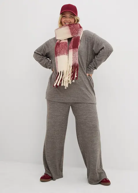 Palazzo kalhoty se vzhledem pleteniny, bonprix