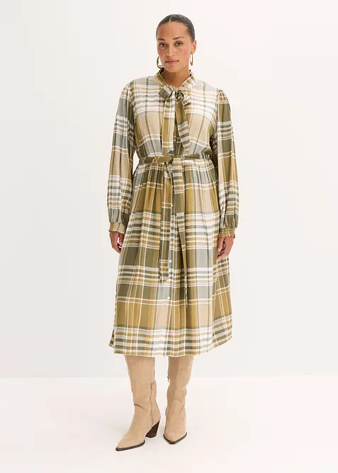 Midi šaty s vázačkou, bonprix