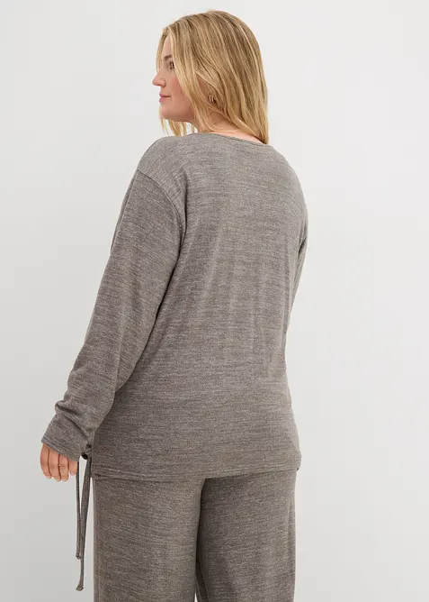 Zavinovací kardigan s pleteným vzhledem, bonprix