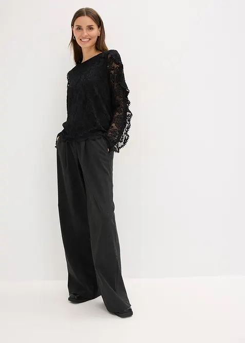 Krajková úpletová halenka, bonprix