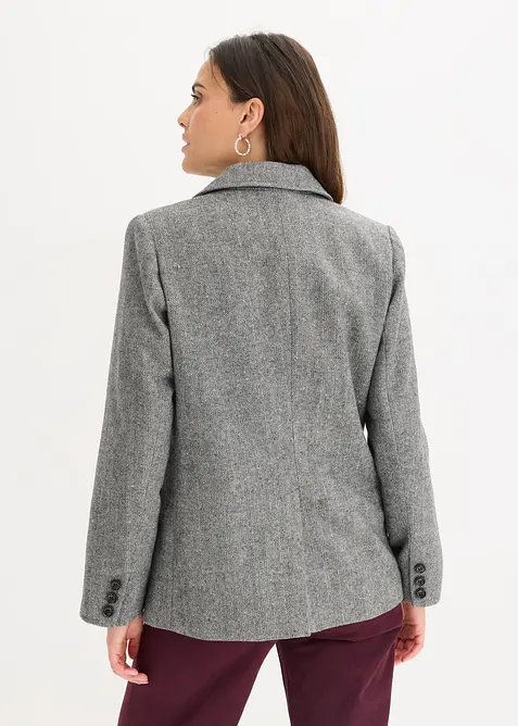 Blejzr se vzorem rybí kosti a s podílem vlny, bonprix