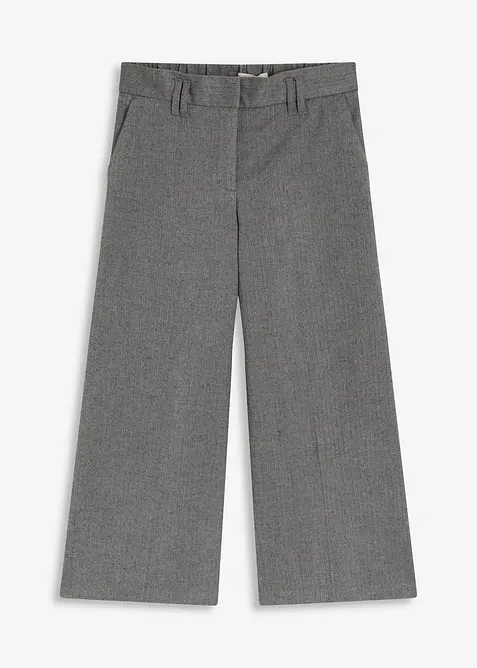 Kalhoty se vzorem rybí kosti a s vlněným vzhledem, bonprix