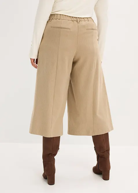 Kalhoty se vzorem rybí kosti a s vlněným vzhledem, bonprix