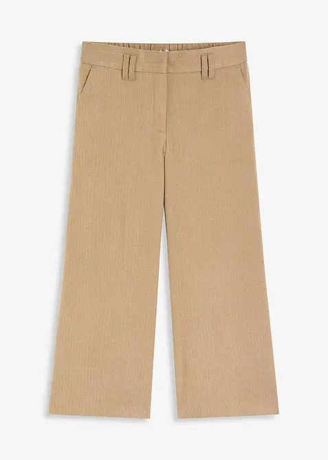 Kalhoty se vzorem rybí kosti a s vlněným vzhledem, bonprix