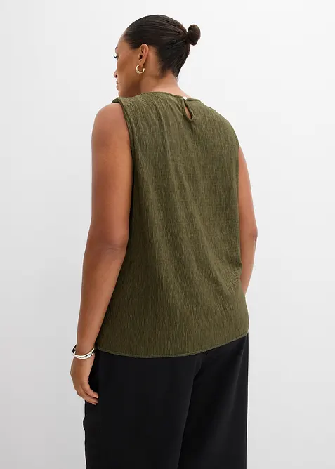 Top ze strukturovaného materiálu se zmačkanou úpravou, bonprix