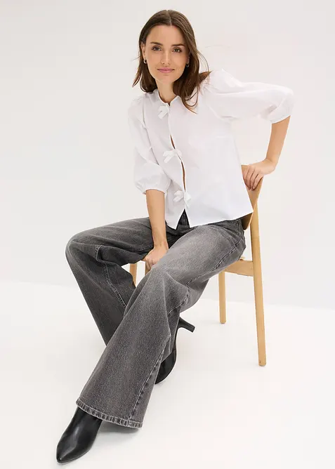 Halenka s ozdobnou mašlí, bonprix