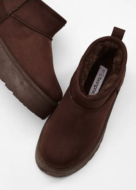 Kotníková obuv na platformě, s podšívkou, bonprix