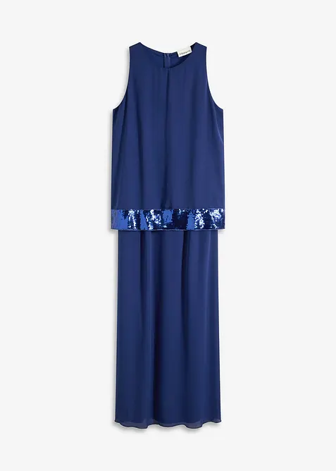 Dlouhé šaty z jemného žoržetu s pajetkami, bonprix