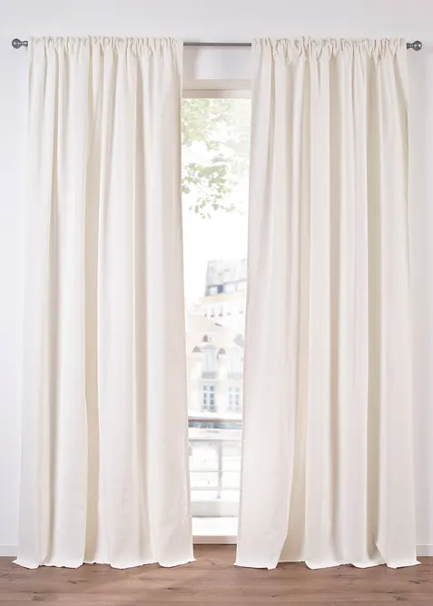 Závěs z organické bavlny, klasický a extra dlouhý (1 ks v balení), bonprix