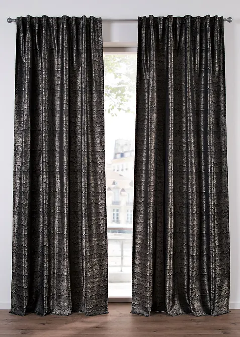 Žakárový závěs s grafickým vzorem (1 ks v balení), bonprix