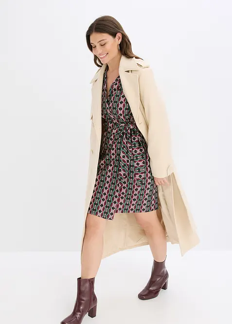 Zavinovací šaty ze strukturovaného žerzeje, bonprix