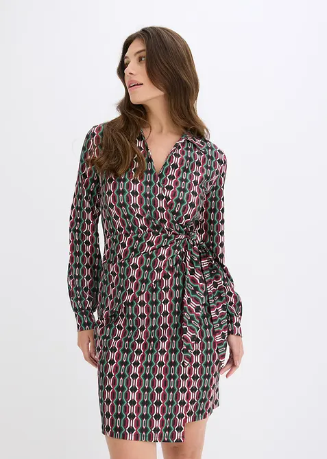 Zavinovací šaty ze strukturovaného žerzeje, bonprix