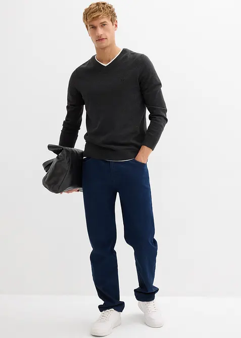 Svetr z jemn&eacute; pleteniny s bavlnou, bonprix