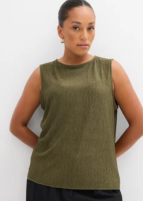 Top ze strukturovaného materiálu se zmačkanou úpravou, bonprix