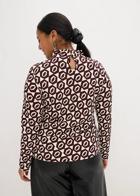 Triko se stojáčkem a strukturou, bonprix