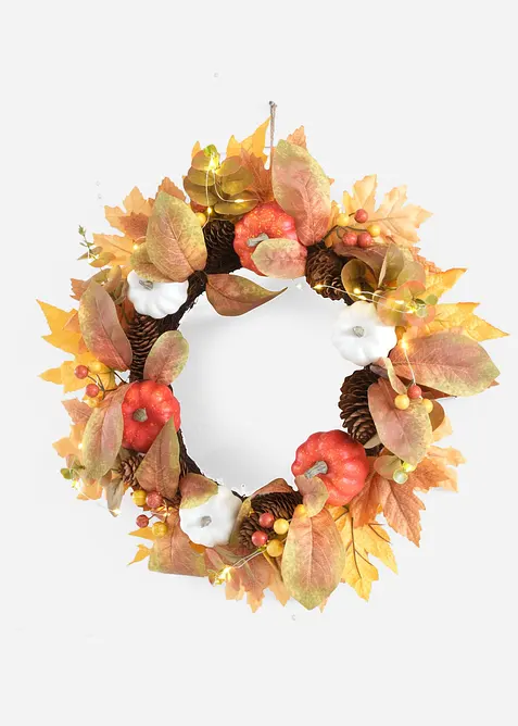 LED závěsná dekorace – věnec na dveře, bonprix