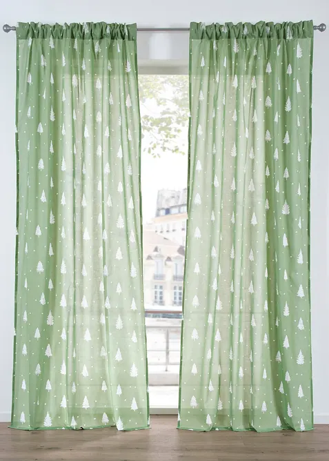 Záclona z organické bavlny (1 ks v balení), bonprix