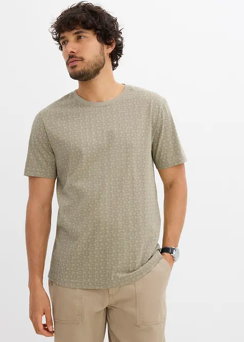 Tričko s drobn&yacute;m potiskem, z čist&eacute; organick&eacute; bavlny, bonprix