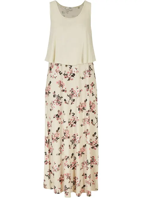 Úpletové dlouhé šaty ve vícevrstvém vzhledu, bonprix