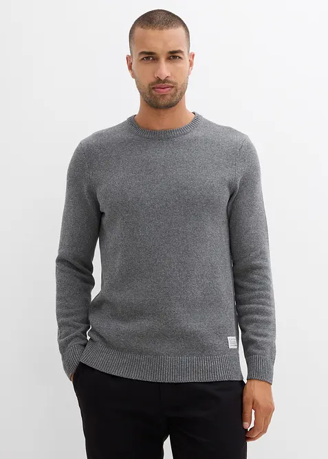Svetr z jemné pleteniny s recyklovanou bavlnou, bonprix