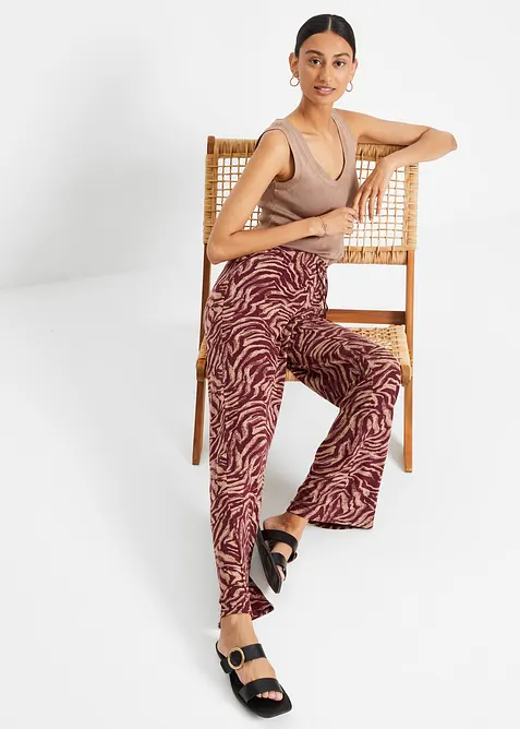 Žerzejové kalhoty ze splývavé viskózy, bonprix