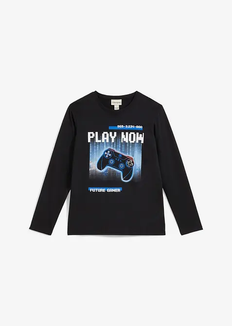 Triko s dlouhým rukávem, z čisté organické bavlny, bonprix