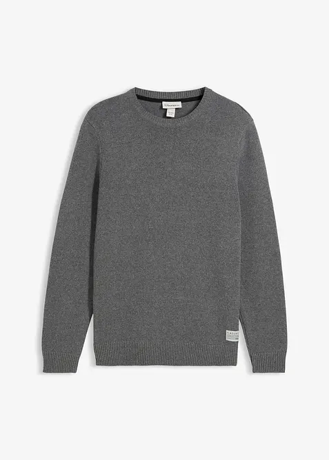 Svetr z jemné pleteniny s recyklovanou bavlnou, bonprix