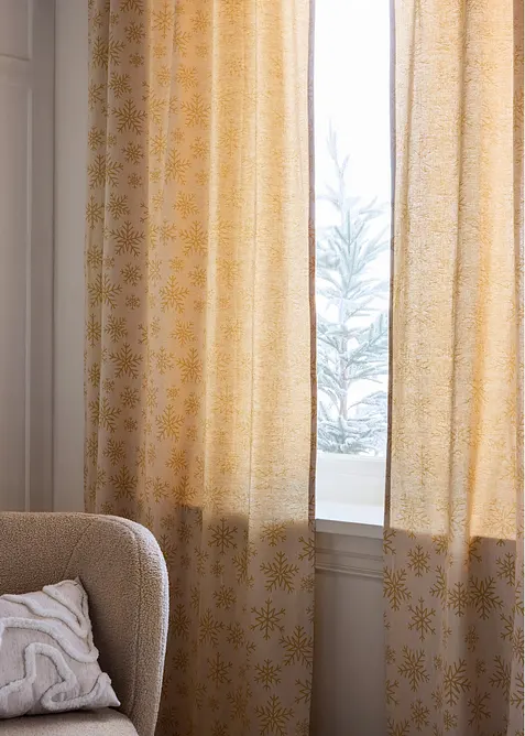 Žakárový závěs s organické bavlny (1 ks v balení), bonprix