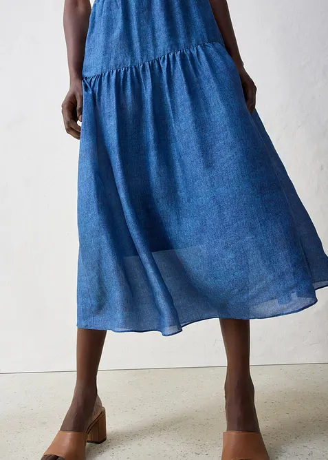 Dlouhá sukně s podílem hedvábí, bonprix