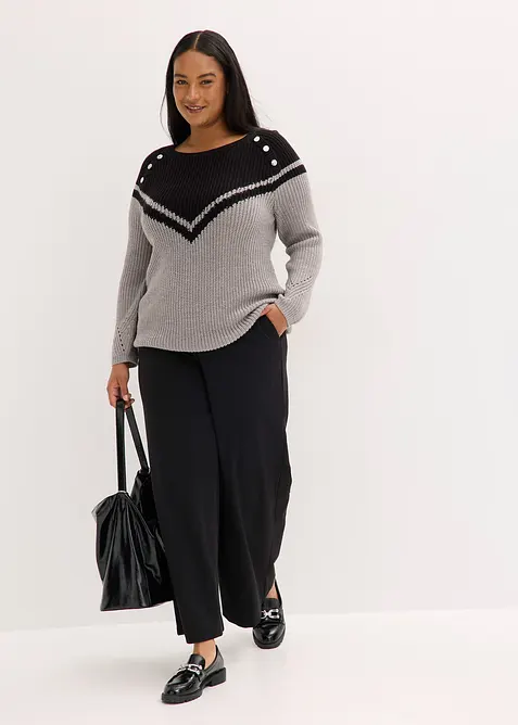 Svetr s knofl&iacute;ky, bonprix