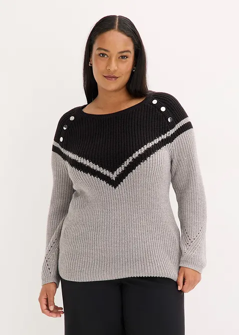 Svetr s knofl&iacute;ky, bonprix