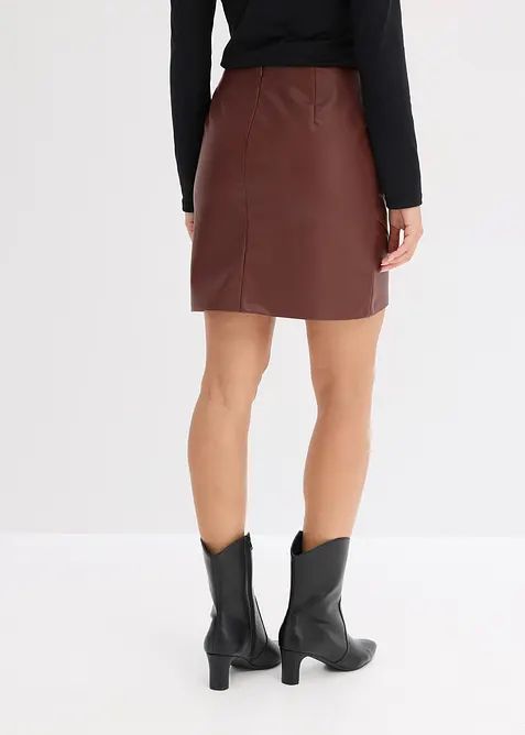 Krátká sukně z umělé kůže, bonprix