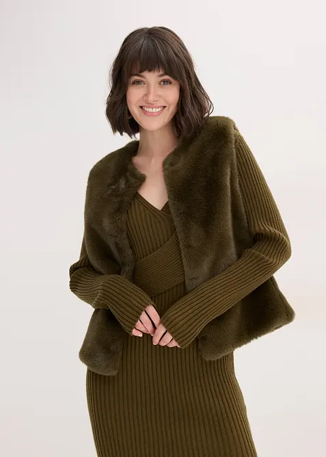 Vesta z umělé kožešiny, bonprix