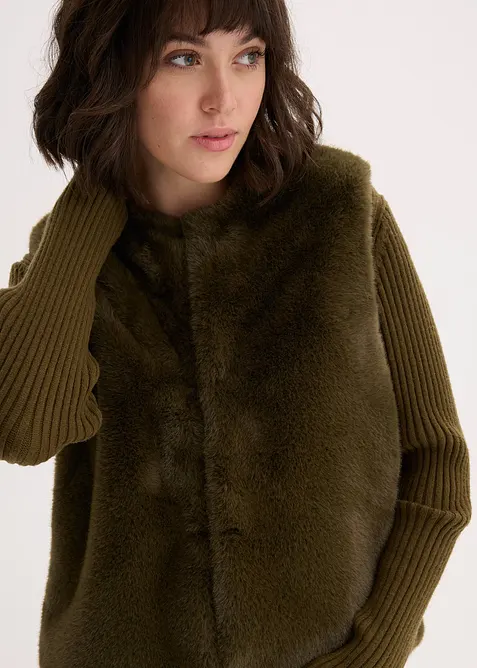 Vesta z umělé kožešiny, bonprix