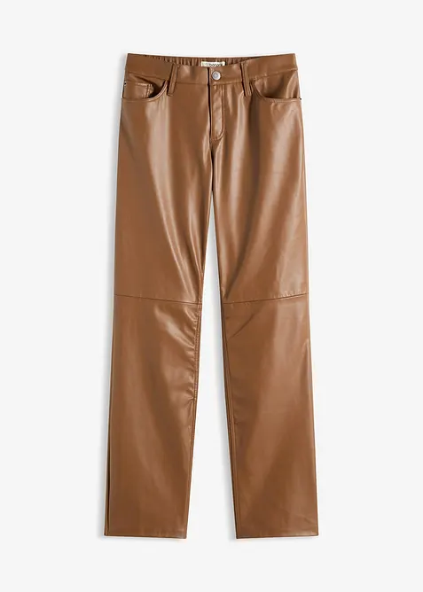 Kalhoty z umělé kůže, s pohodlným pasem, bonprix