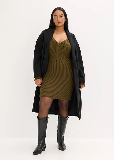 Pletené šaty z viskózové směsi, bonprix