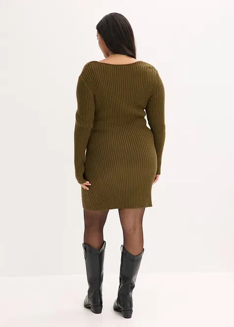 Pletené šaty z viskózové směsi, bonprix