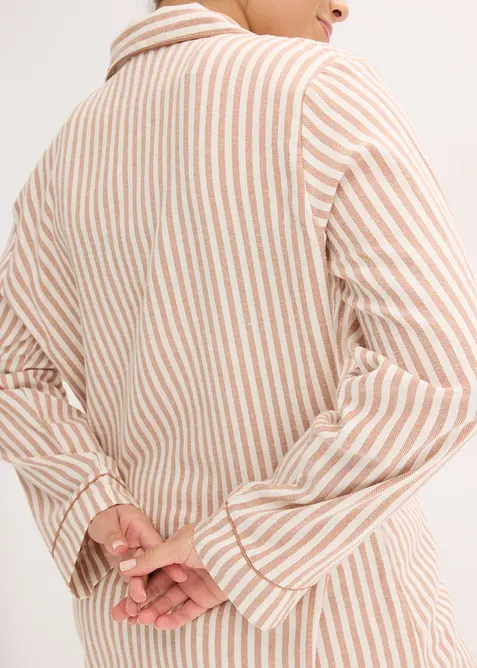 Tkan&eacute; flanelov&eacute; pyžamo s d&aacute;rkovou ta&scaron;tičkou, bonprix