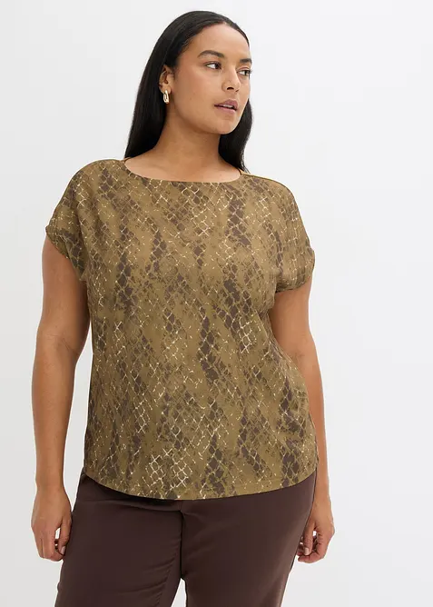 Tričko z kombinace tkanin, bonprix